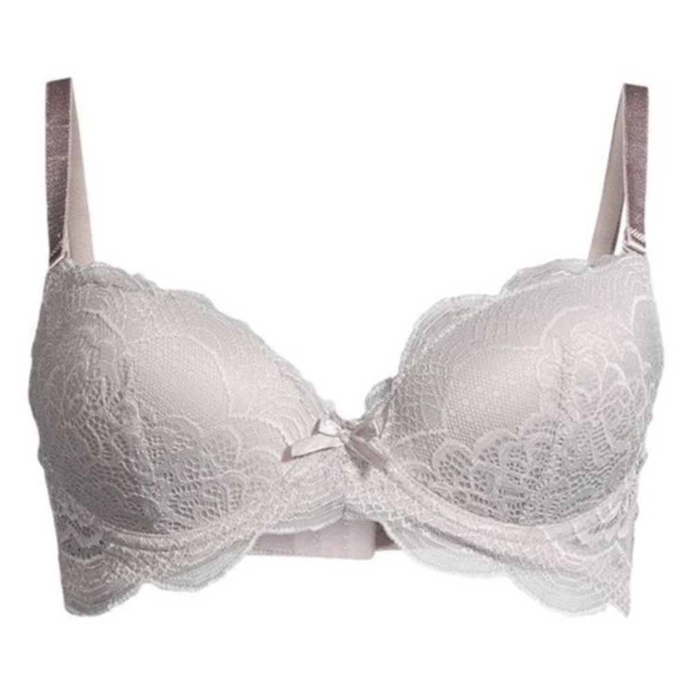 Rene Rofe lacy push-up bra taupe